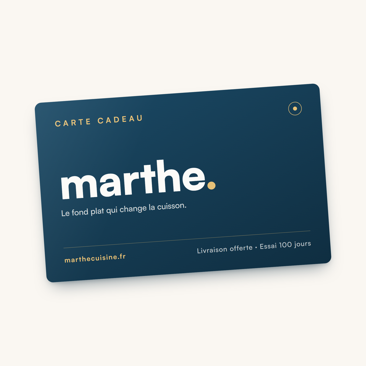 Carte cadeau Marthe, bleu et laiton