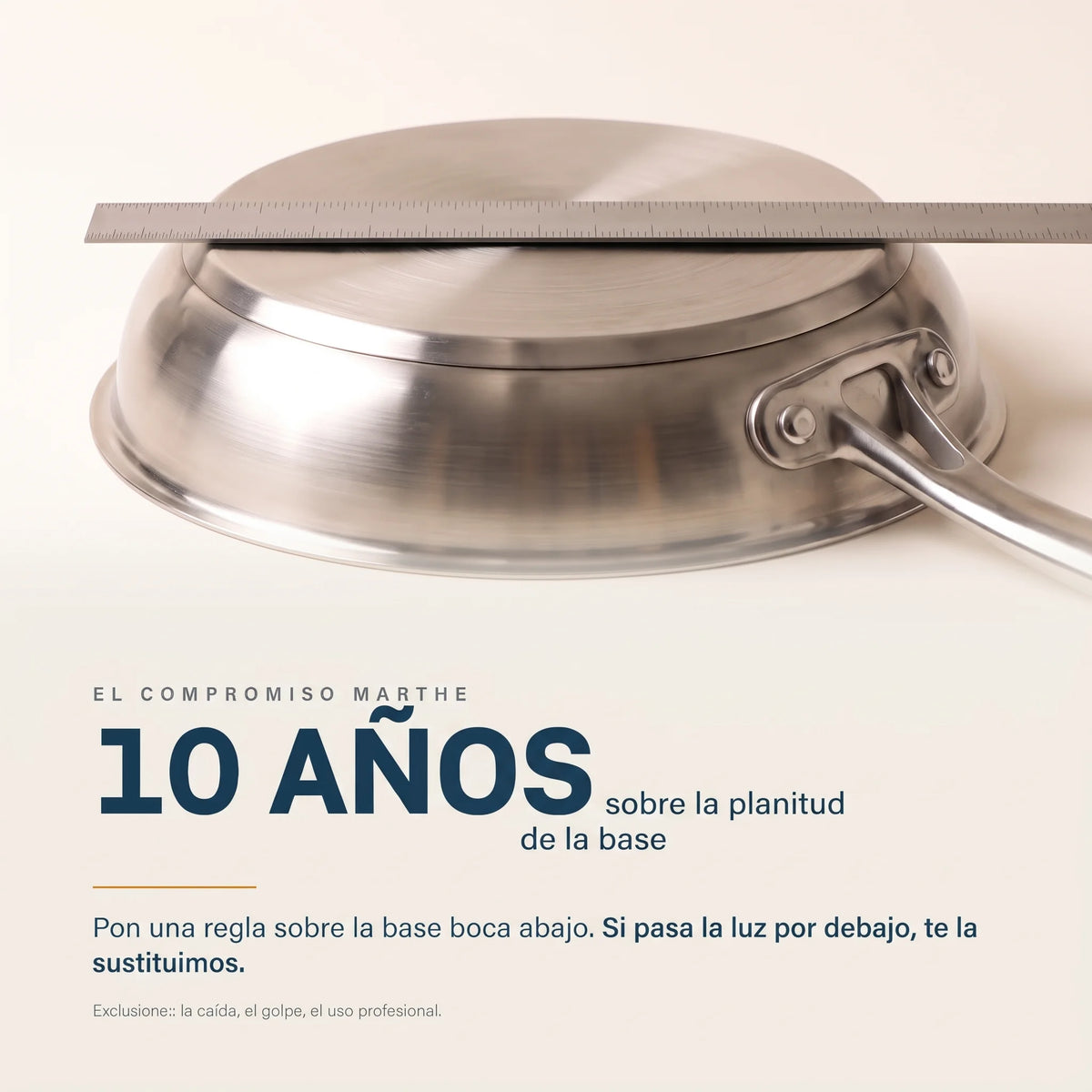 Marthe Cazo de acero inoxidable 16 cm con tapa, acero 316 quirúrgico, inducción